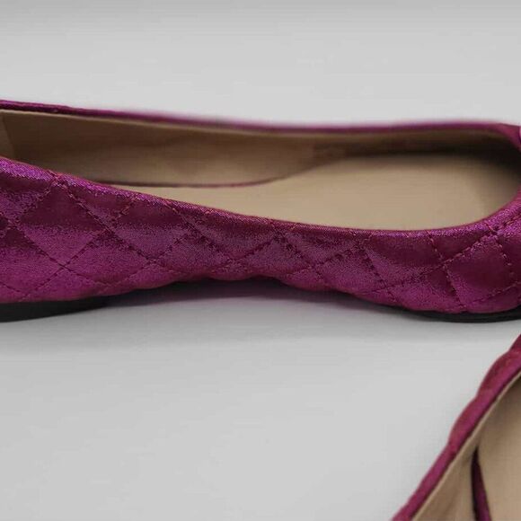 Tory Burch Metallic Fuschia Reva Flats size 7M NEW!  NWT! - Picture 8 of 14